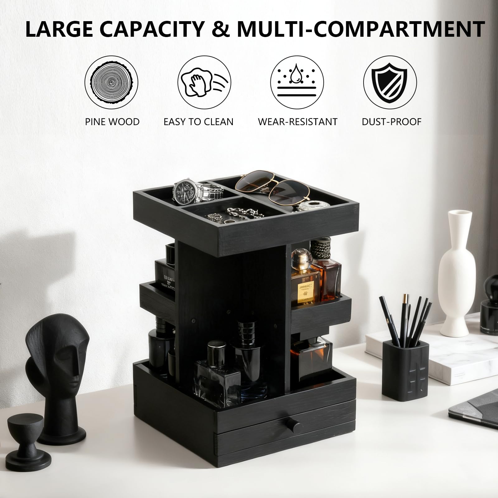 VYNOPA Rangement d accessoires bijoux et montres pour quotidien organisé.