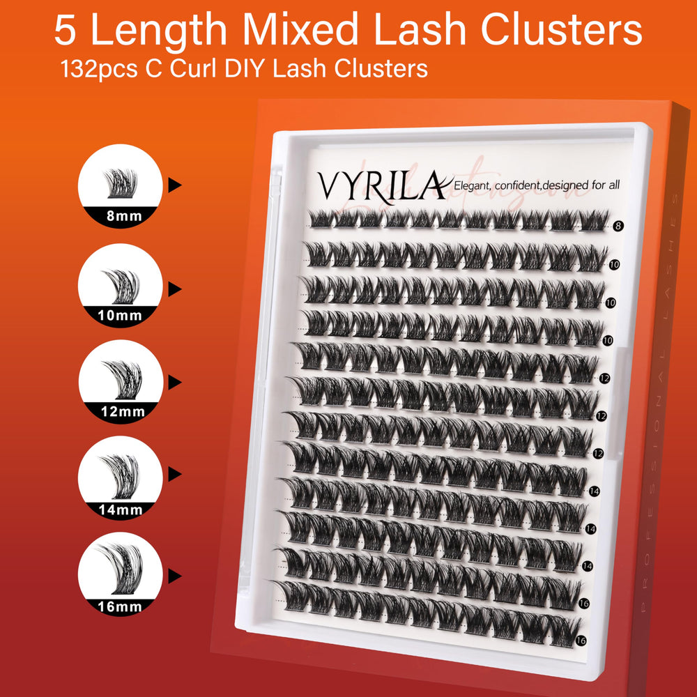VYRILA bande d’épaisseur 0-3 mm : bande fine pour un mélange discret avec vos cils.