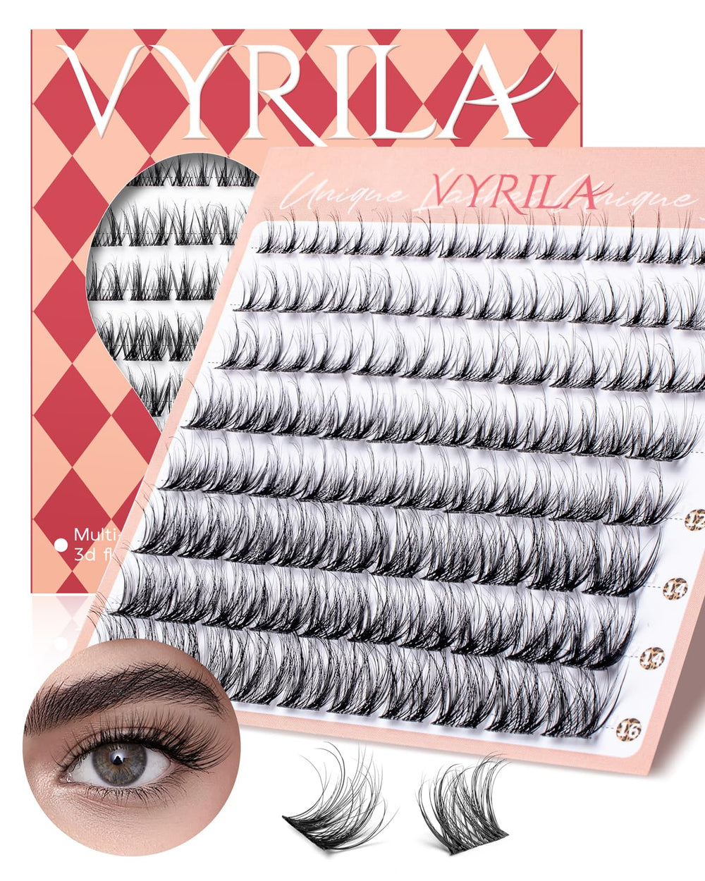 VYRILA cils-clusters 0,05 mm – rendu naturel et léger.