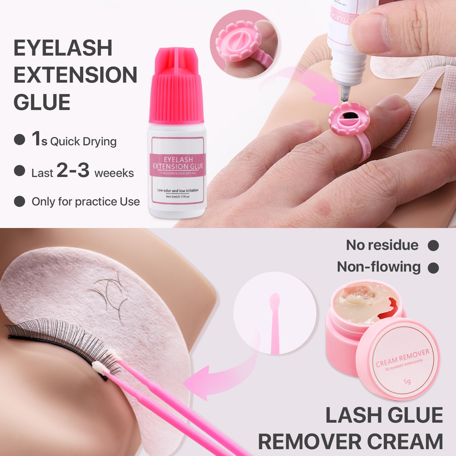 Extensions de cils Vznffur en plateau pour le placement précis