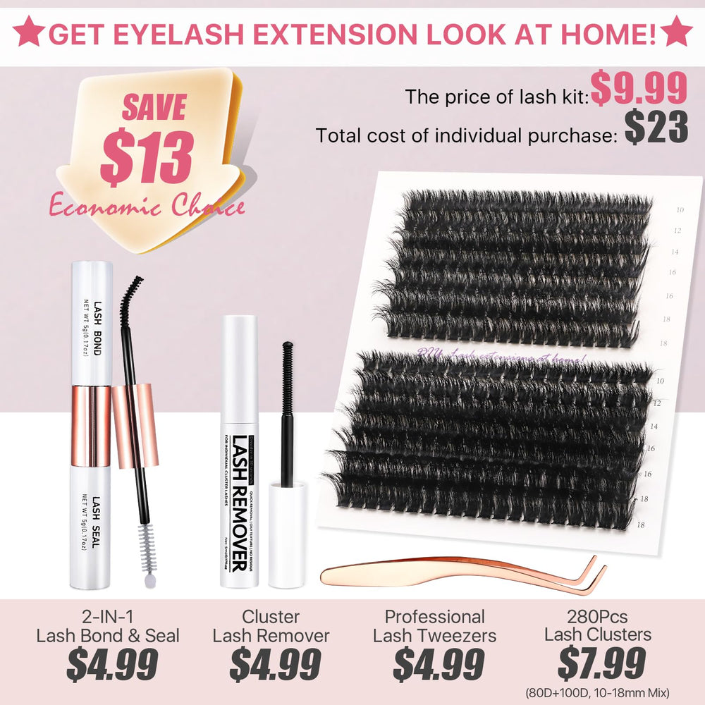 Extensions de cils en volume 80D-100D Vznffur pour un regard dense.