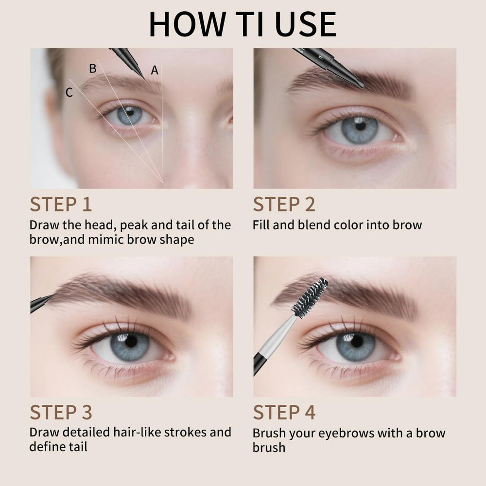 Solution 2-en-1 pour dessiner et définir les sourcils.