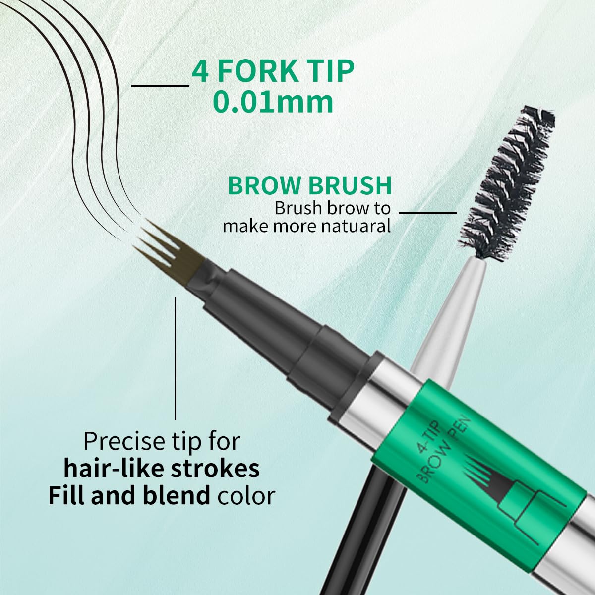 Tracé poil précis avec le stylo W3W pour des sourcils naturels.