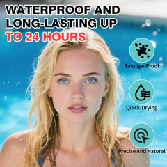 Formule waterproof et longue tenue pour toute la journée.