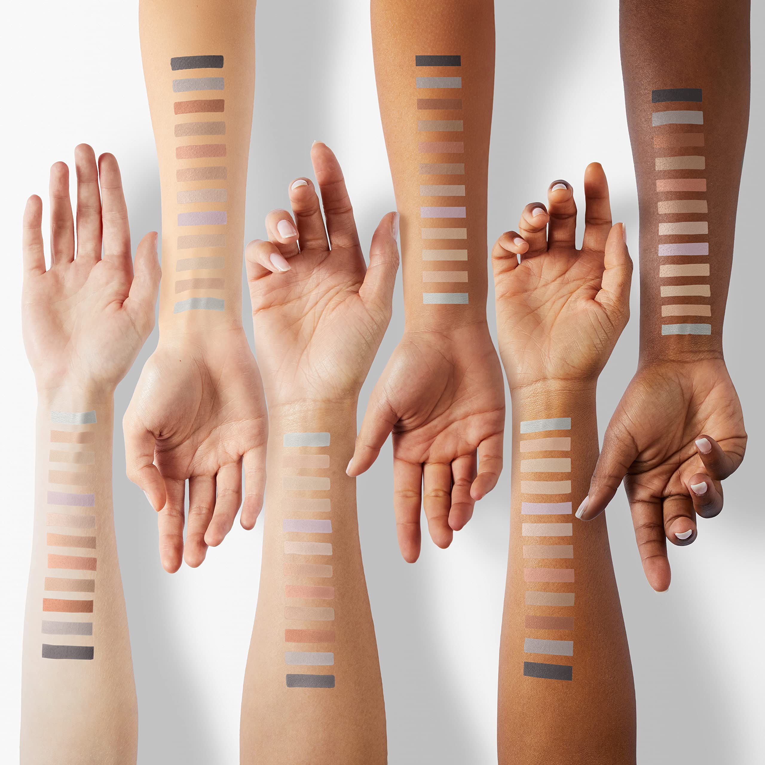 W7 Mighty Matte Yeux 12 teintes nude, idéal pour transitions jour–nuit.