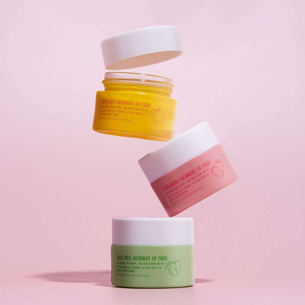 Masque lèvres W7 fraise, parfum sucré et hydratant.