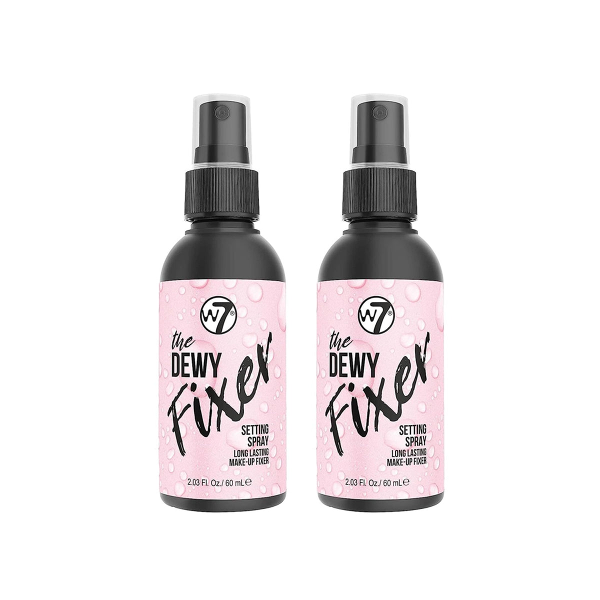 W7 The Fixer – bouteille spray maquillage, fini lumineux et durable.