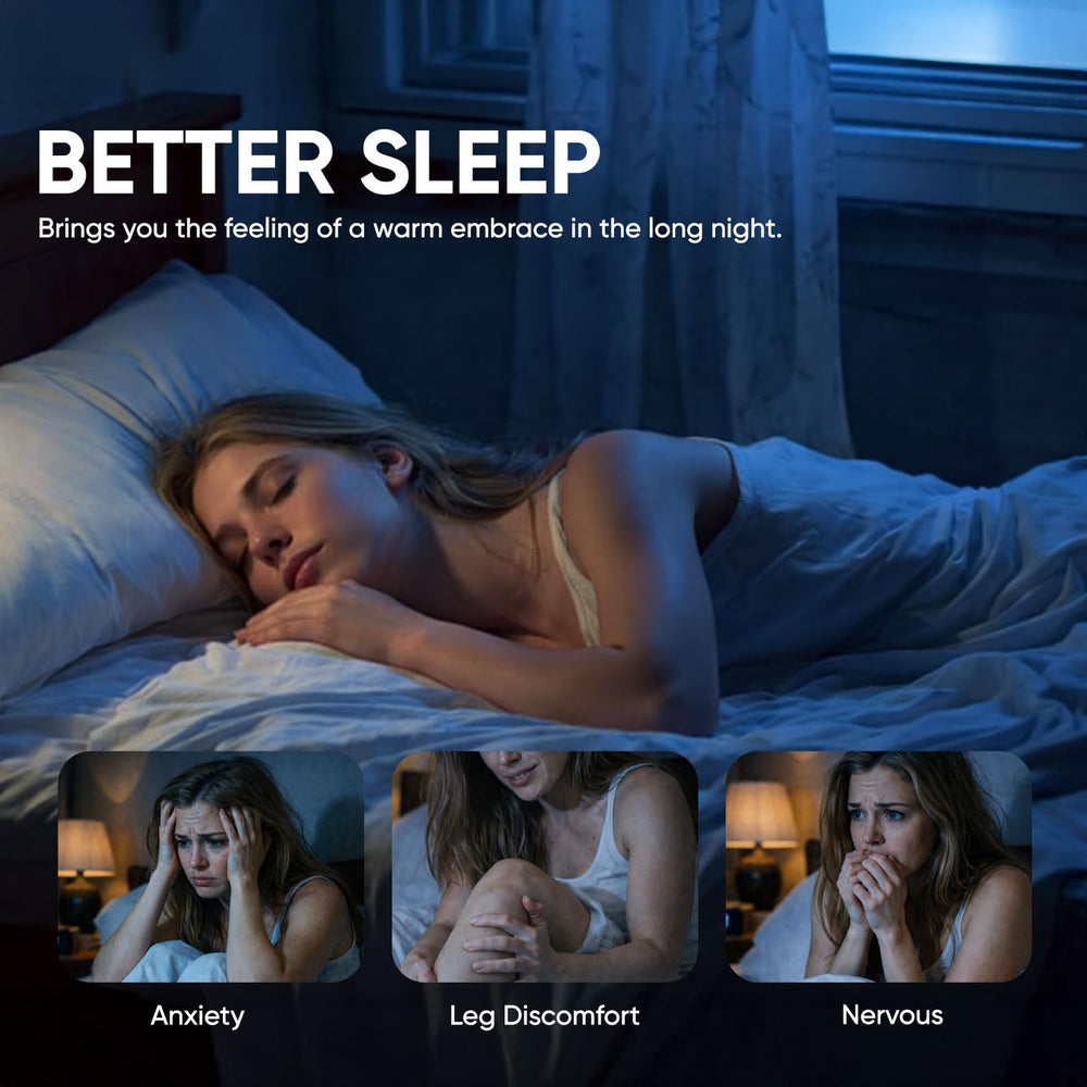 Application nocturne WAESKI, massage sur pieds et jambes avant le coucher.
