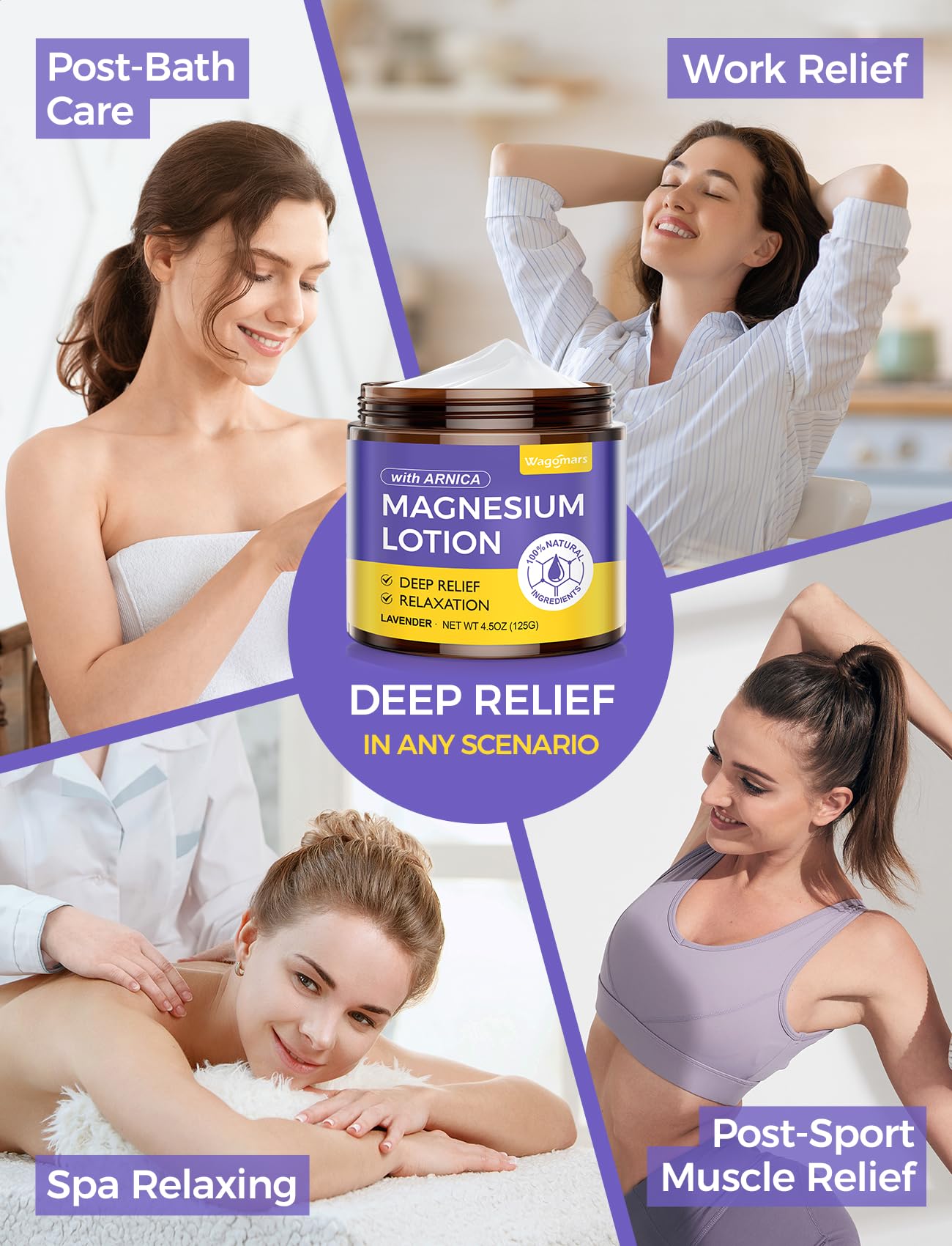 Wagomars Lotion Magnésium – formule douce adaptée à toute la famille.