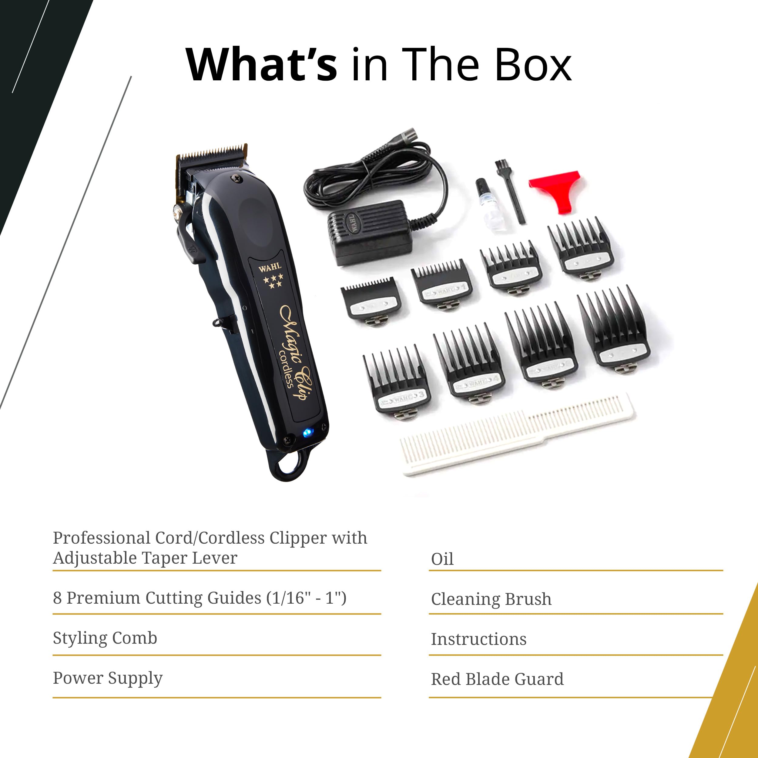 Wahl Magic Clip kit complet avec accessoires et huile pour entretien