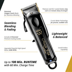 Wahl Professional 5 Star Magic Clip lame à dents décalées pour des coupes précises