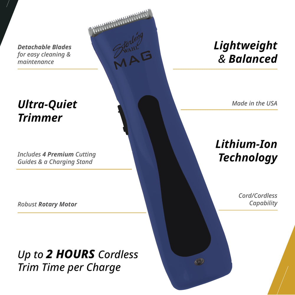 Wahl Professional Sterling Mag Trimmer, lame à fixation rapide pour des finitions précises