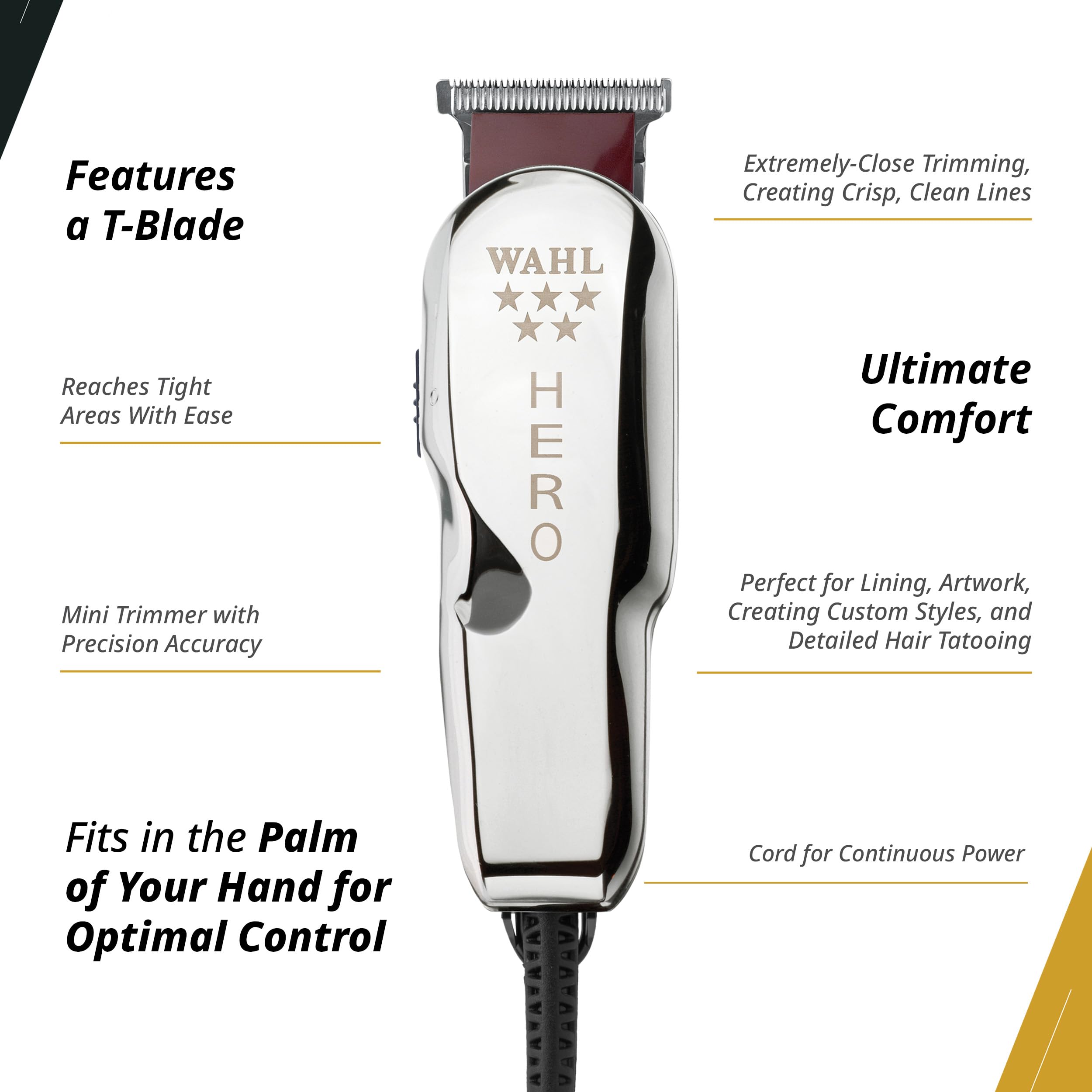 Wahl Professional Tondeuse de precision – moteur rotatif leger pour travail fluide.