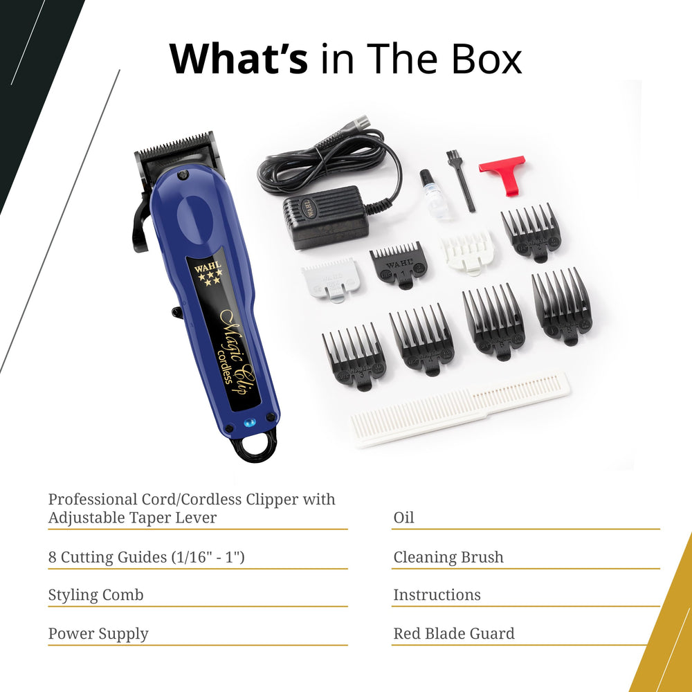 Wahl Professionnel Magic Clip kit Pro avec 8 guides de coupe.
