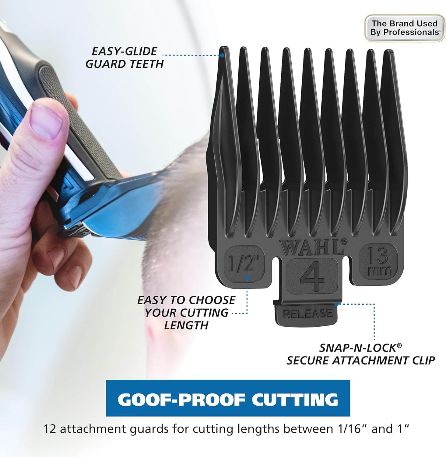 Wahl Self-Cut Pro: design ergonomique pour prise naturelle.
