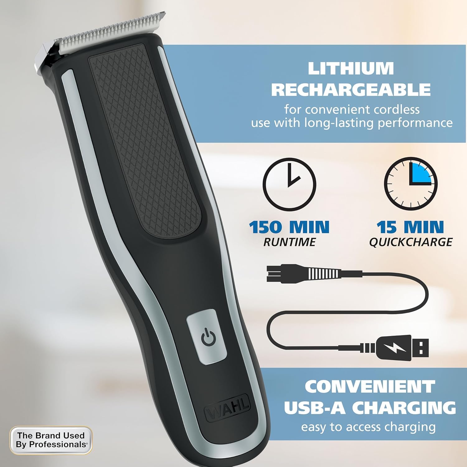 Wahl Self-Cut Pro: LED intelligente indiquant l’état de charge.