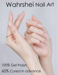 Wahrshei bandes gel semi-cuites avec lime et accessoire pour application facile.