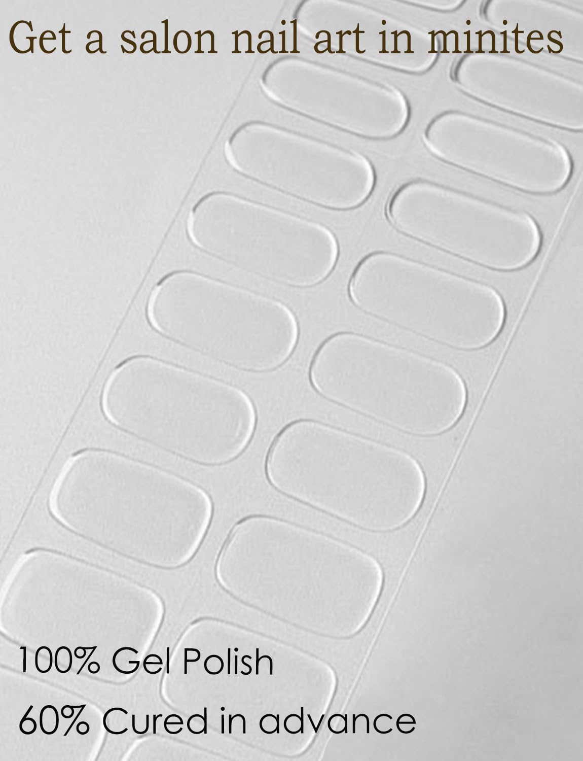 Wahrshei bandes gel semi-cuites en action sous lampe UV pour un fini brillant.