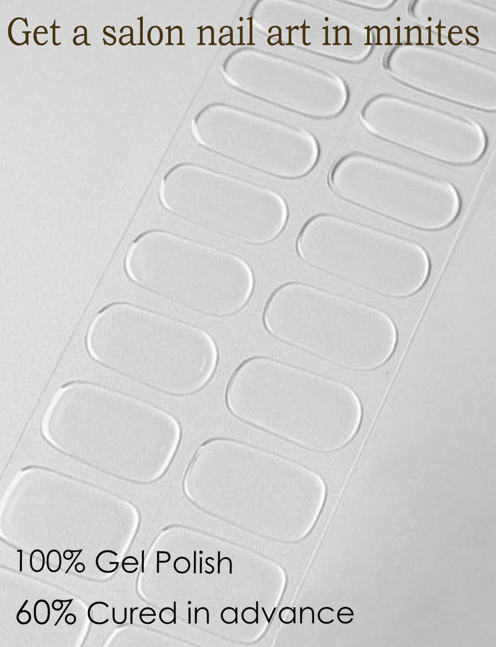 Wahrshei bandes gel semi-cuites en action sous lampe UV pour un fini brillant.