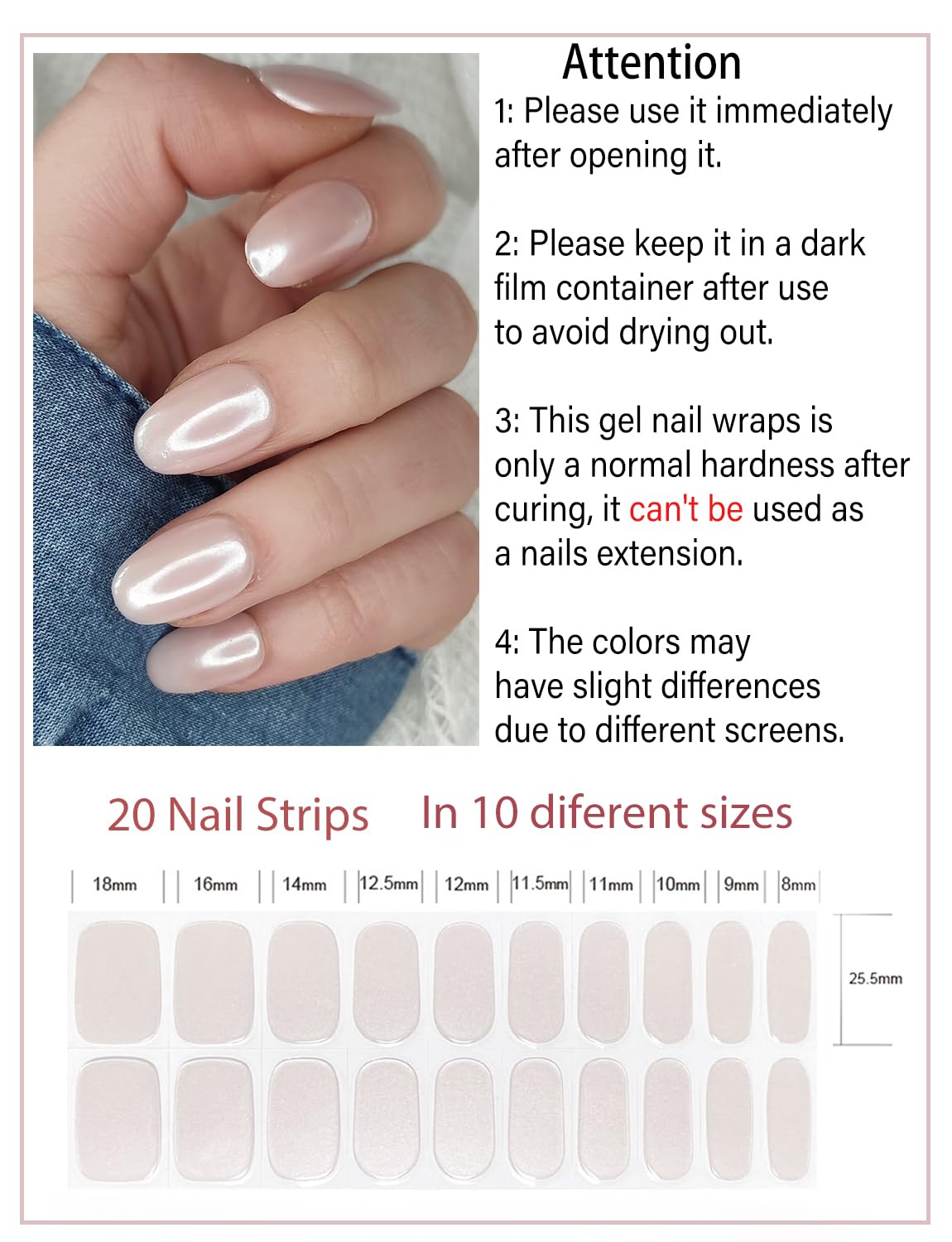 Outils manucure et lime à ongles Wahrshei inclus pour préparer l’ongle