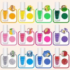 Bouteilles de vernis wakaniya pour enfants, lot complet et couleurs vives.