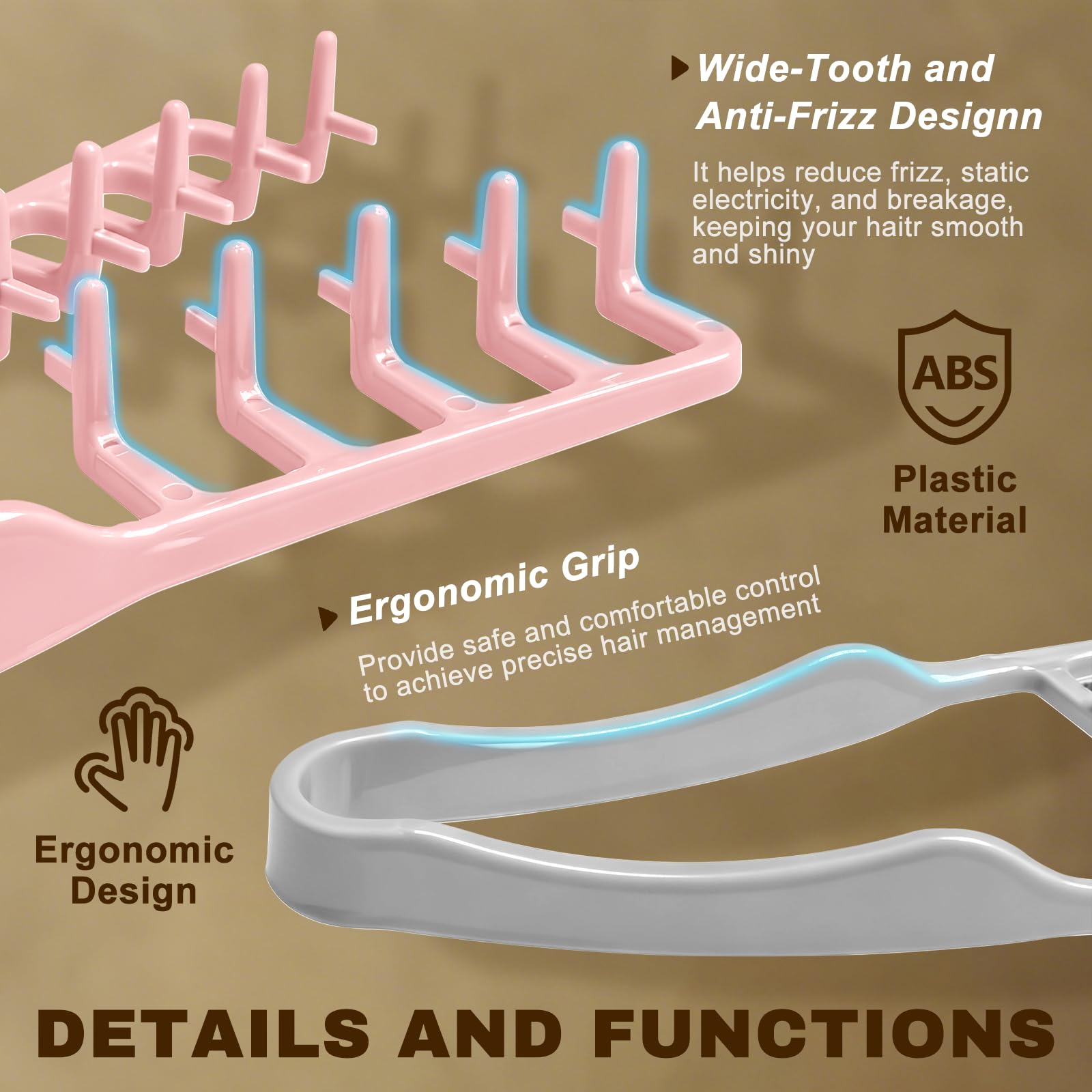 WALEJUC Texture Comb – outil unisexe parfait pour styles texturés.