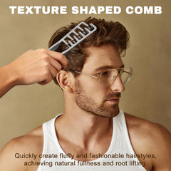 WALEJUC Texture Comb gris-rose – démêlage en douceur sans tiraillement.