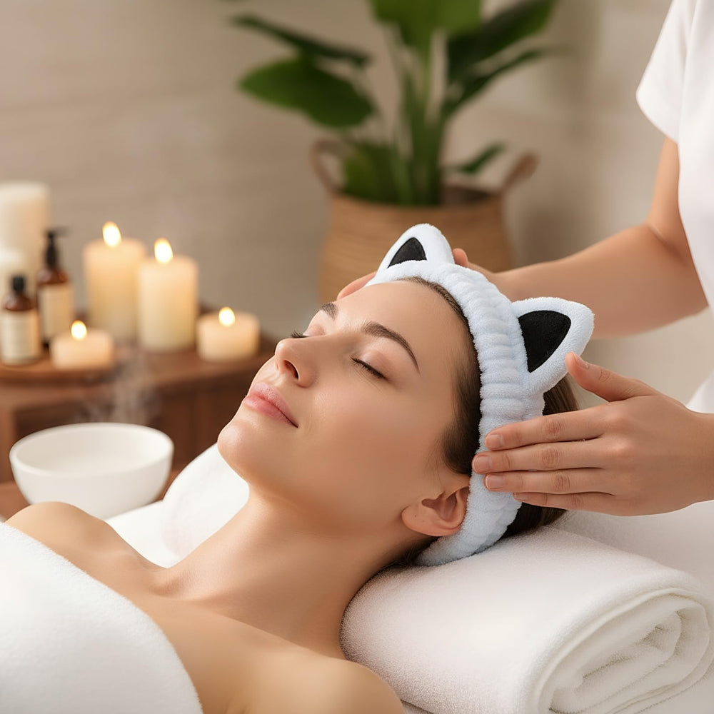 Accessoire cadeau Waliah, bandeau idéal pour spa et routine beauté.