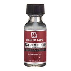 Walker Tape Extreme Hold avec brosse applicateur pour une pose précise le long de la ligne capillaire.