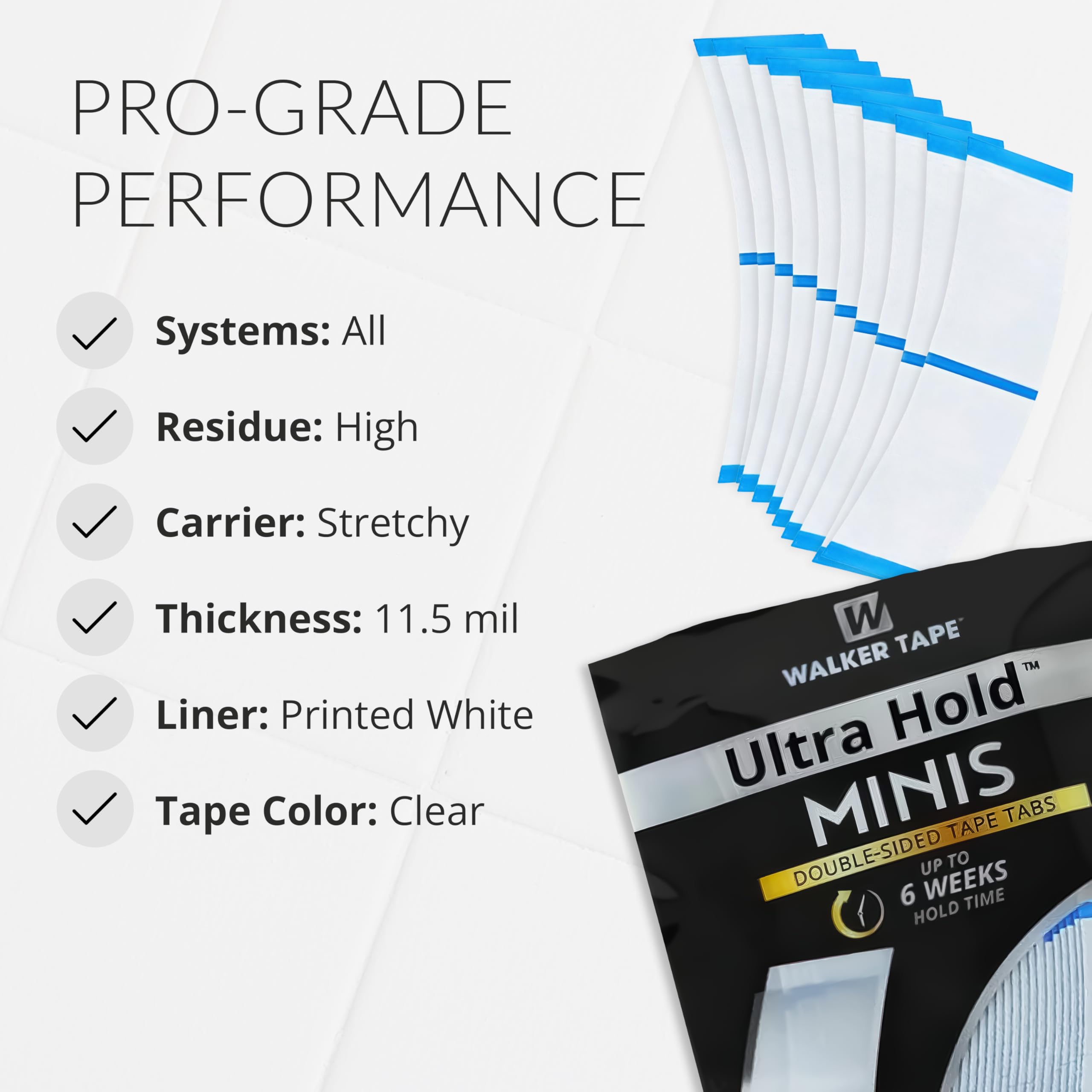 Paquet 216 pièces Walker Tape Ultra Hold Mini Tabs, solution pratique et économique.