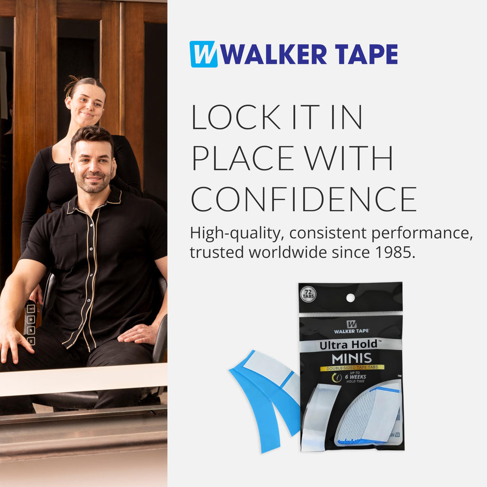 Utilisation professionnelle et domestique avec Walker Tape Ultra Hold Mini Tabs polyvalents.