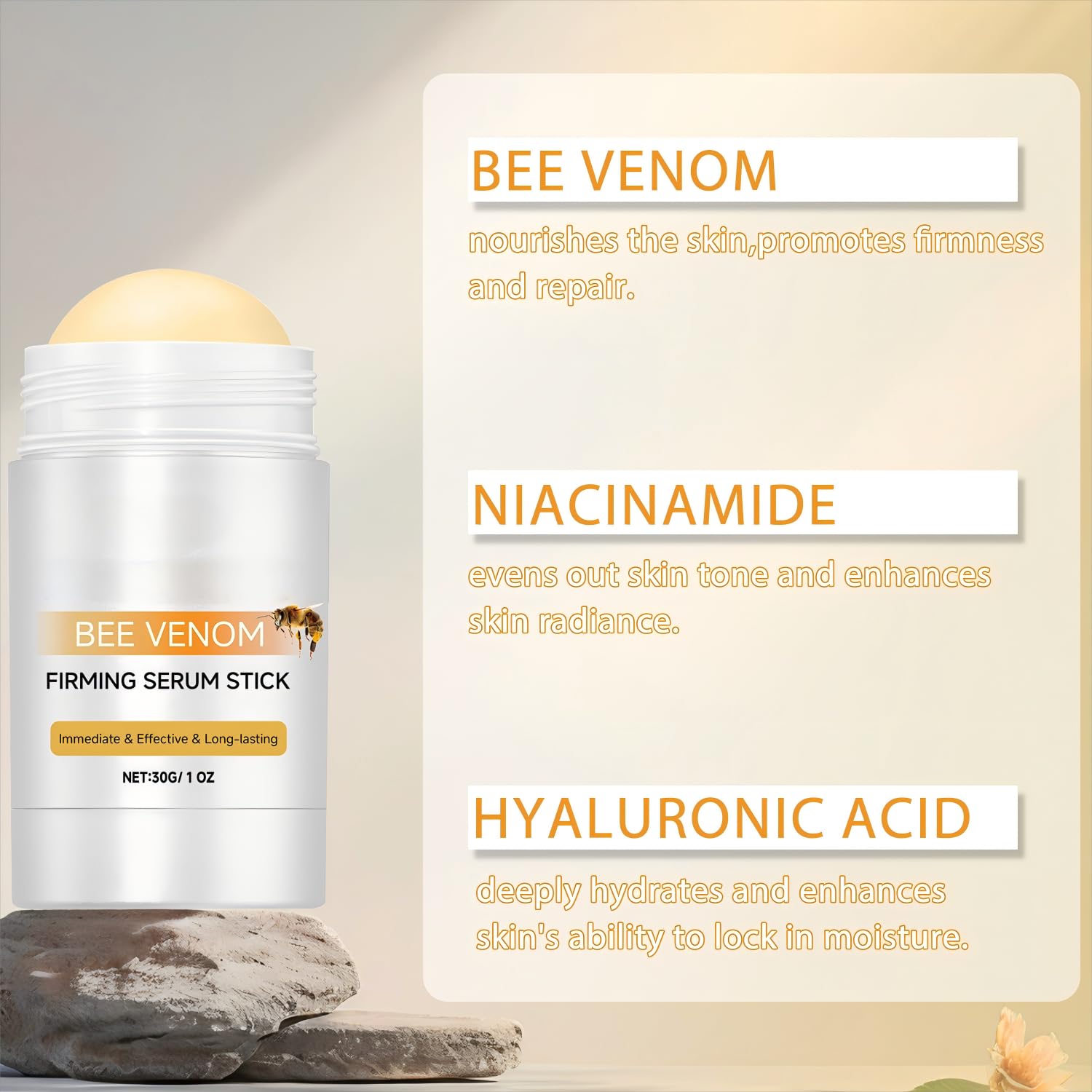 Wanban sérum venin abeille – Texture luxueuse qui pénètre rapidement.