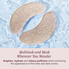 Texture hydrogel confortable autour des yeux avec Wander Beauty Baggage Claim.