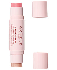 Wander Beauty On-the-Glow rose-pétale, blush polyvalent pour joues et lèvres.