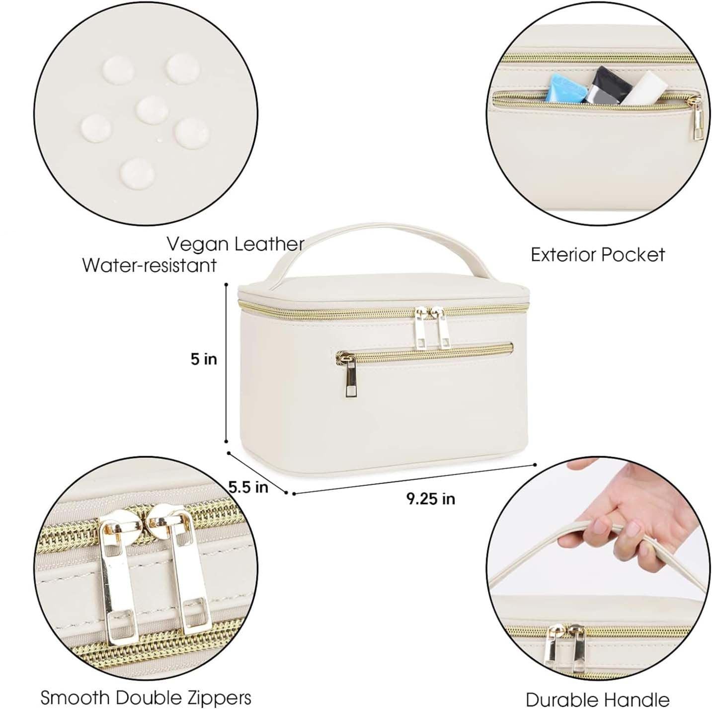 Porte-accessoires avant avec fermeture éclair sur Wandering Nature pour outils beauté.