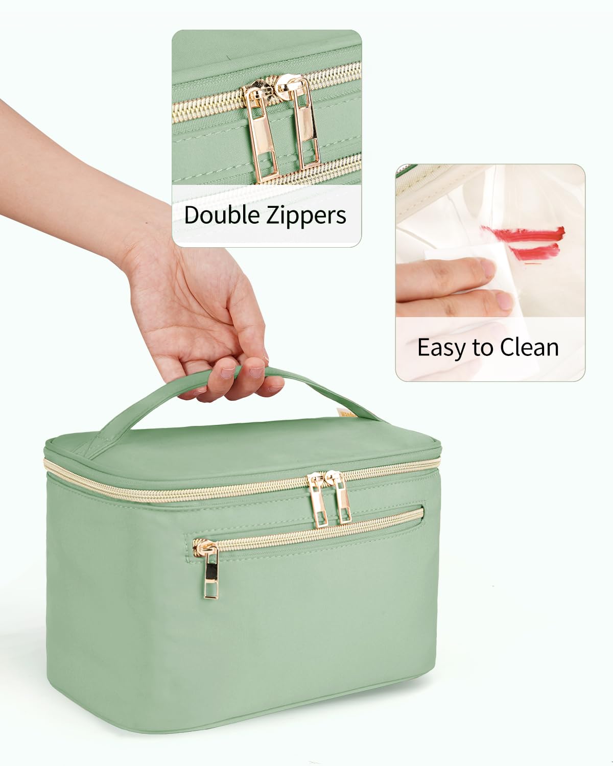 Trousse Wandering Nature front zippée pour outils beauté faciles d'accès