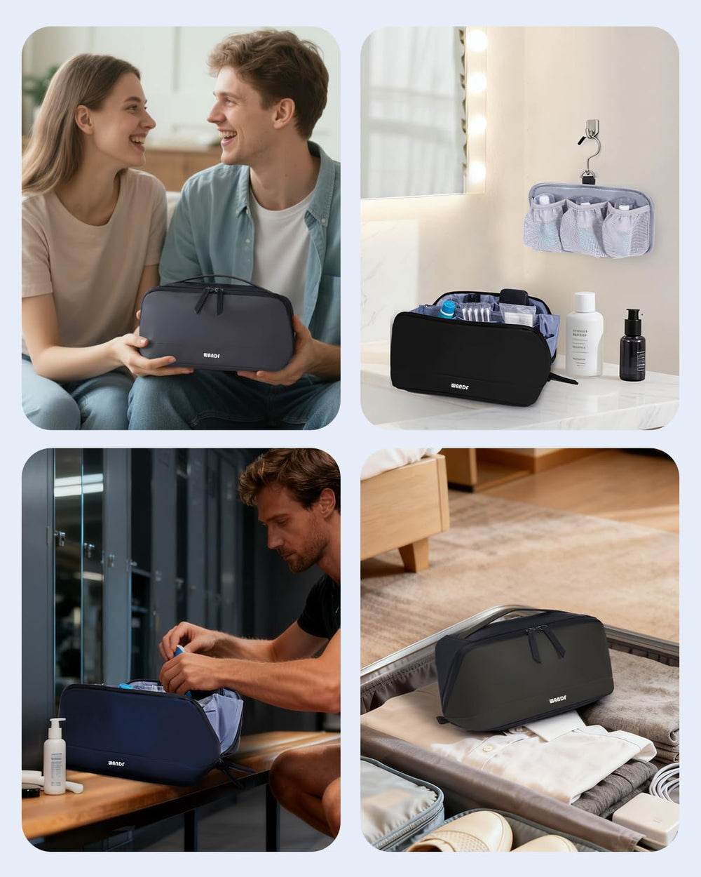 WANDF Dimensions 9,8 pouces de longueur pour contenir outils et produits voyage.