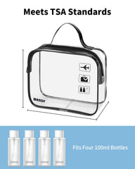 WANDF sac compact pour voyage transparent, format quart, léger et facile à ranger.