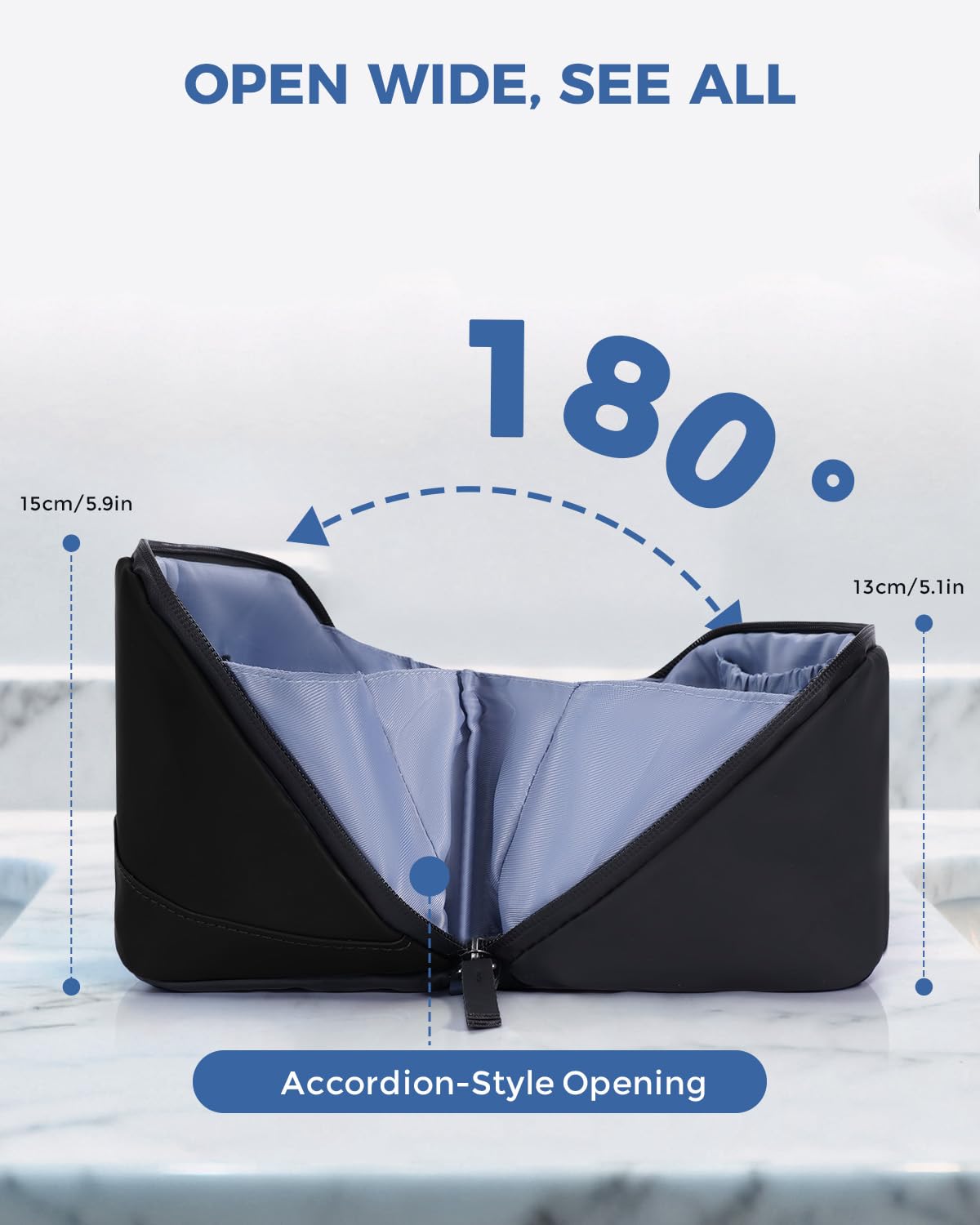 WANDF sac de toilette homme organisation grooming pour voyages ordonnés.