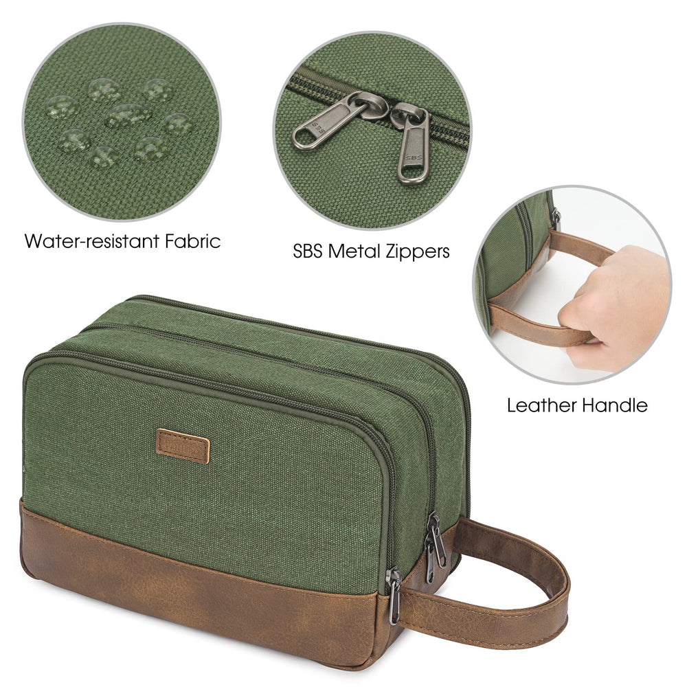 WANDF sac de toilette voyage tissu impermeable protège les articles essentiels.