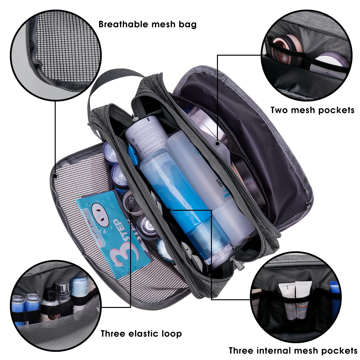 WANDF Trousse de toilette extérieur imperméable protège vos essentiels.