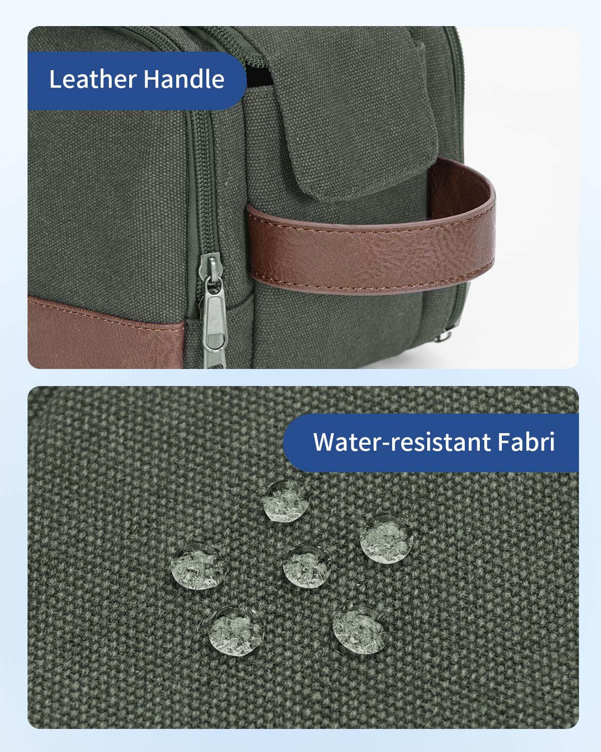 WANDF trousse toilette zipper rapide ouverture large et acces rapide