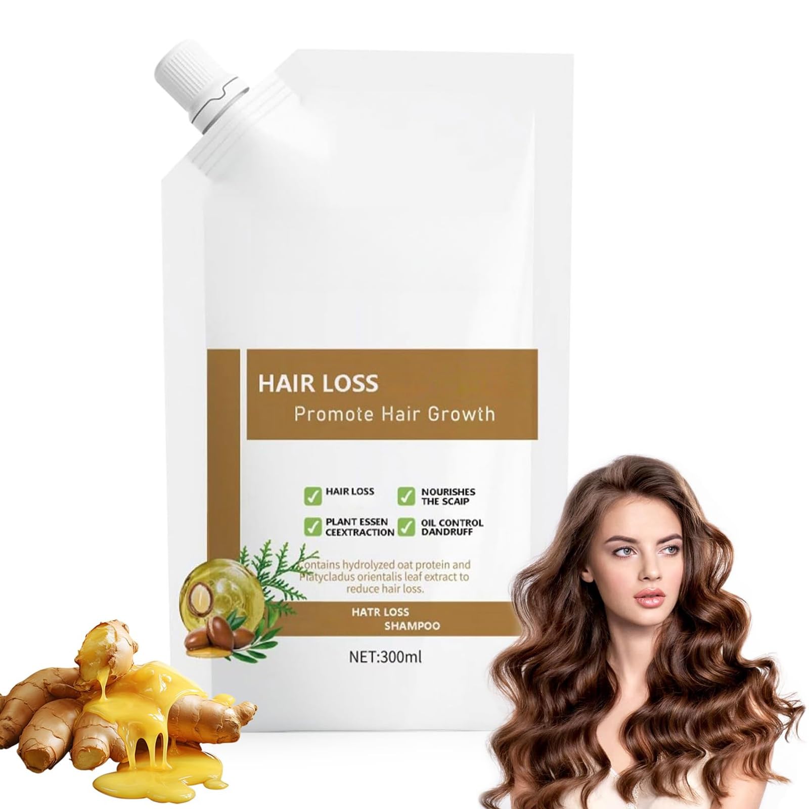 Shampooing anti-chute Wandyme 300 ml, pour cheveux plus forts et volumineux.