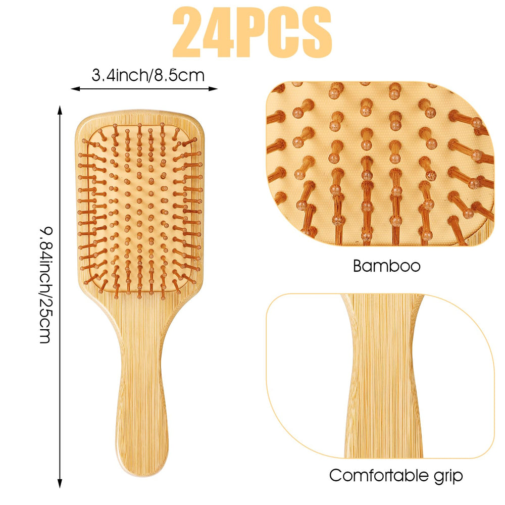 La brosse Wanmu en bambou dispose d'une poignée ergonomique pour un confort prolongé.