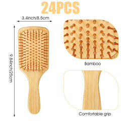 La brosse Wanmu en bambou dispose d'une poignée ergonomique pour un confort prolongé.