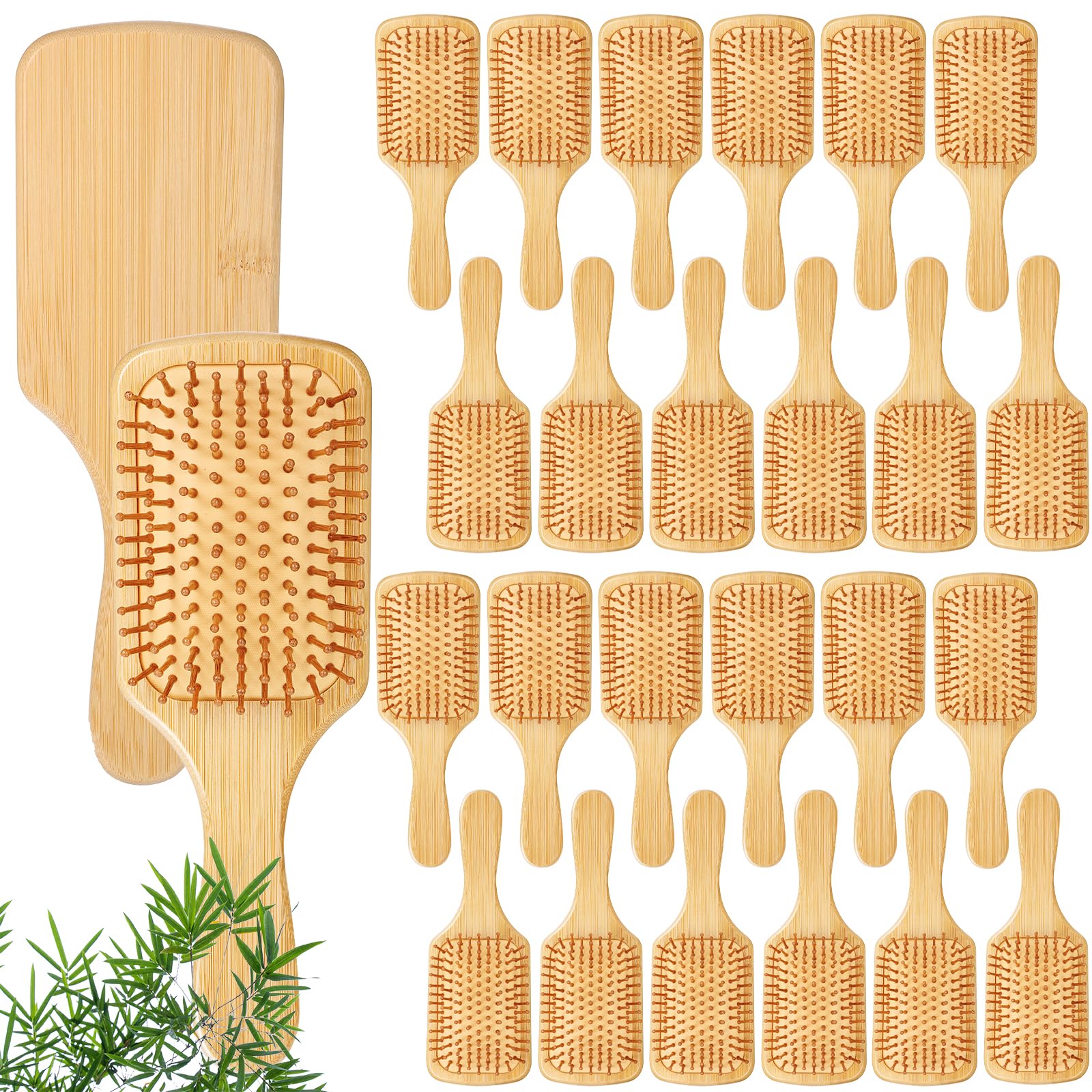 La brosse Wanmu en bambou a des poils arrondis pour démêlage doux et efficace.