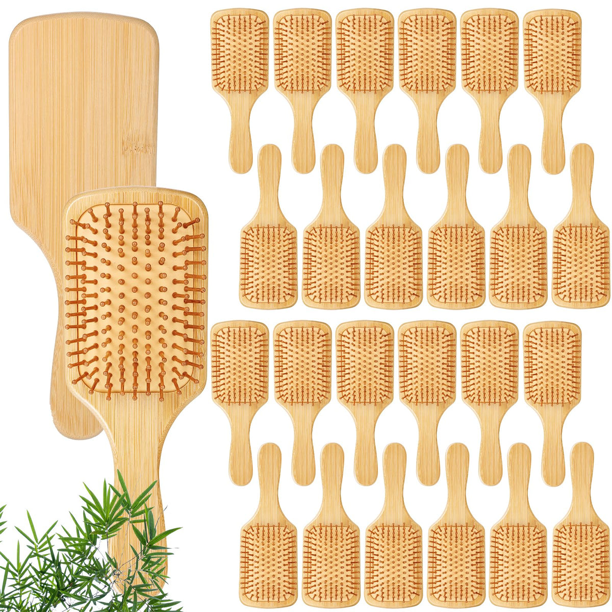 La brosse Wanmu en bambou a des poils arrondis pour démêlage doux et efficace.