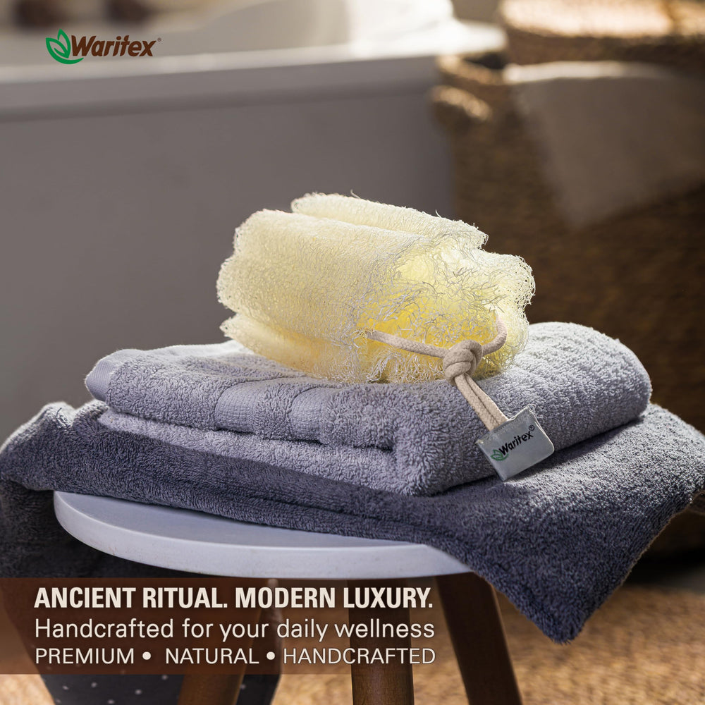 Waritex Loofah – rituel bien-être à domicile pour peau rafraîchie.