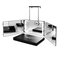 Warive Miroir avec anneau lumineux 360°, lumière nette pour un coiffage précis