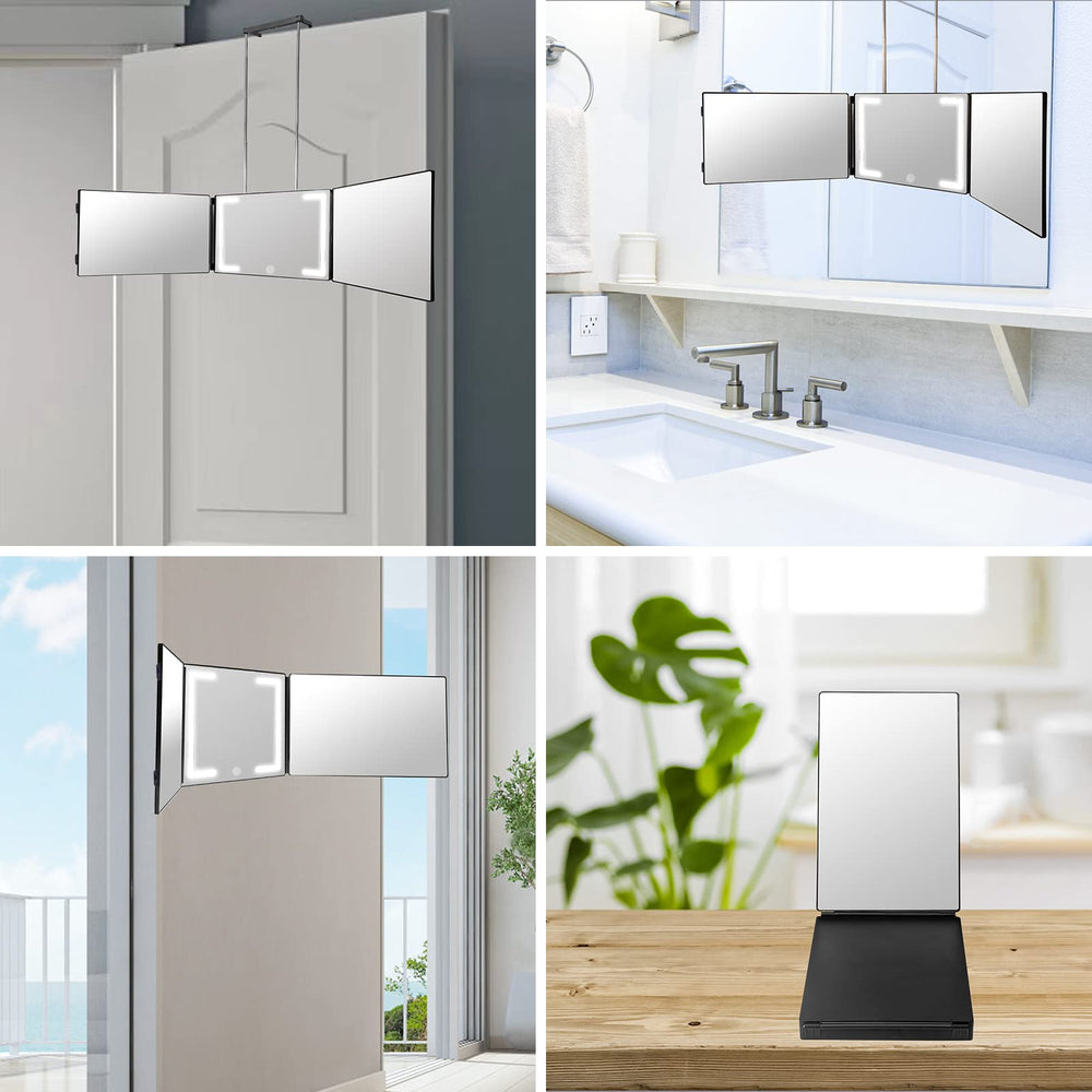Warive Miroir usage domestique pratique pour vos routines de coiffure